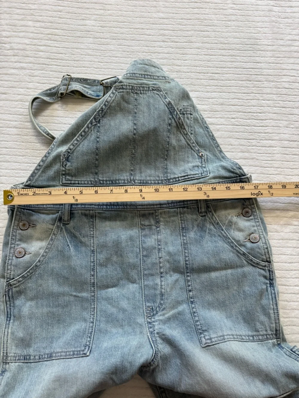 Pilcro Light Wash Blue Denim Overalls - Picture 8 of 9